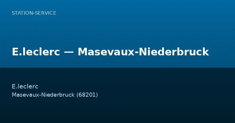E.leclerc — Masevaux-Niederbruck