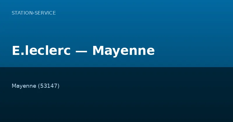 E.leclerc — Mayenne