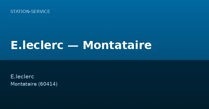 E.leclerc — Montataire