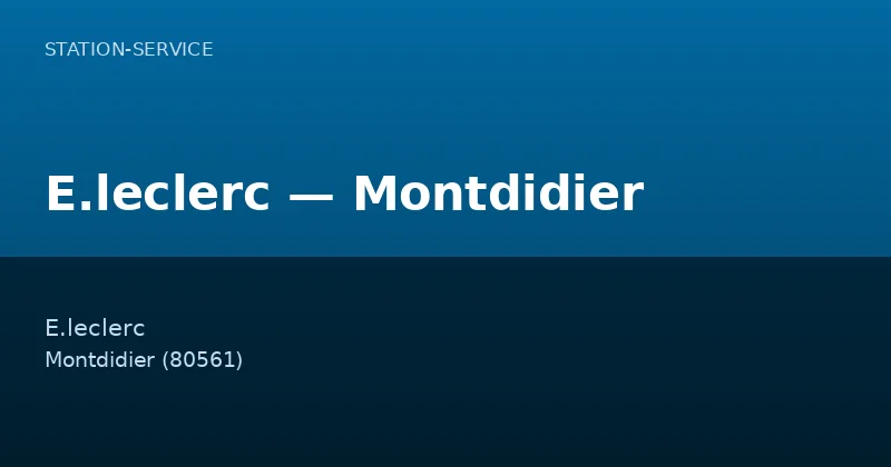 E.leclerc — Montdidier