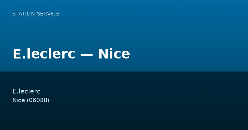 E.leclerc — Nice