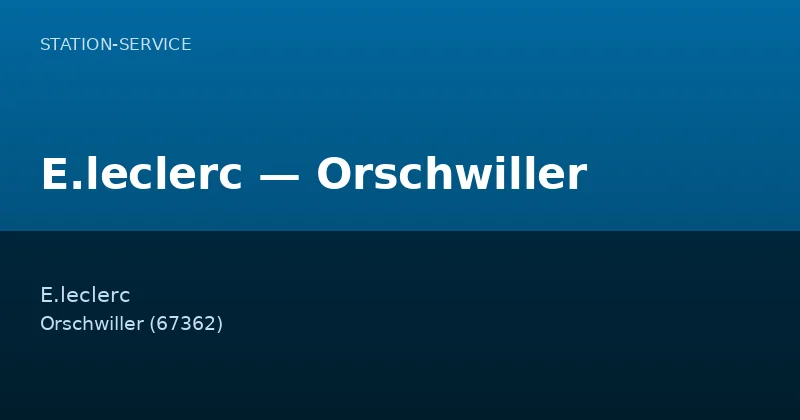 E.leclerc — Orschwiller