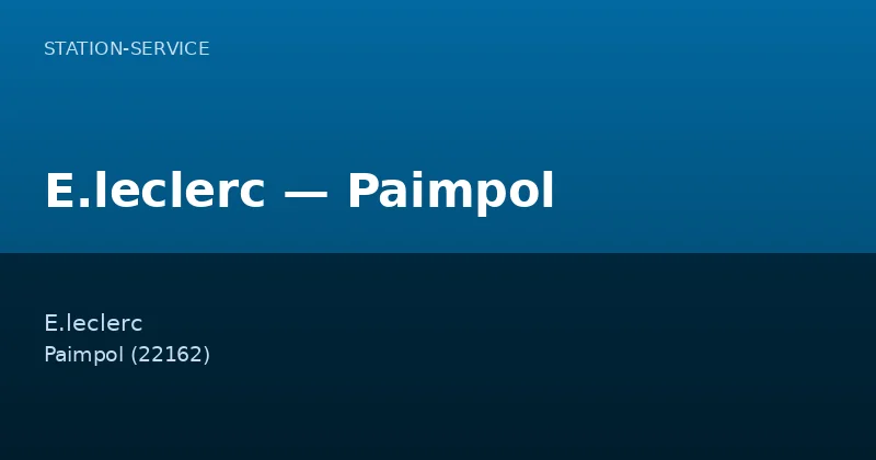 E.leclerc — Paimpol