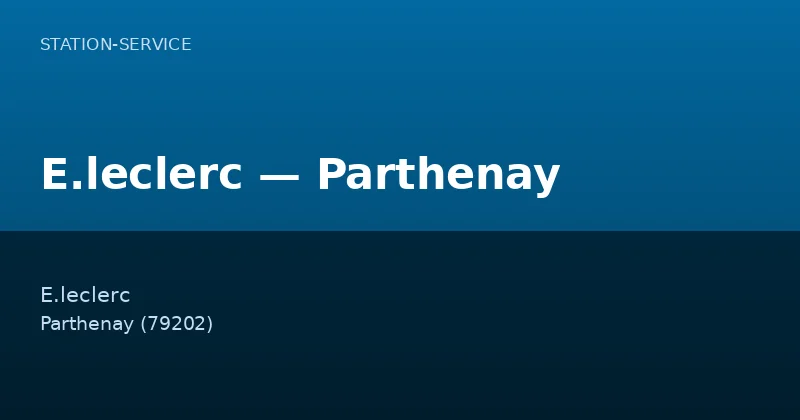 E.leclerc — Parthenay