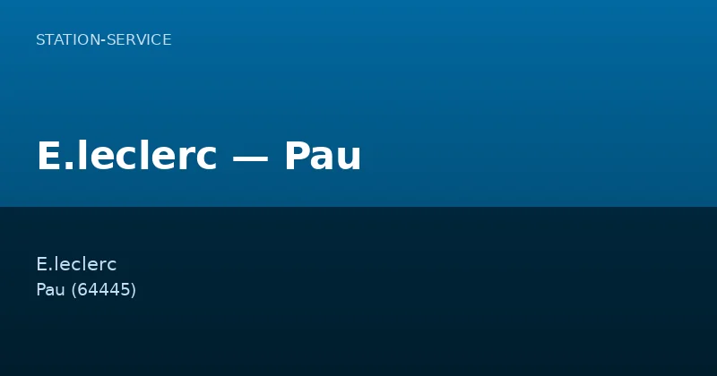 E.leclerc — Pau