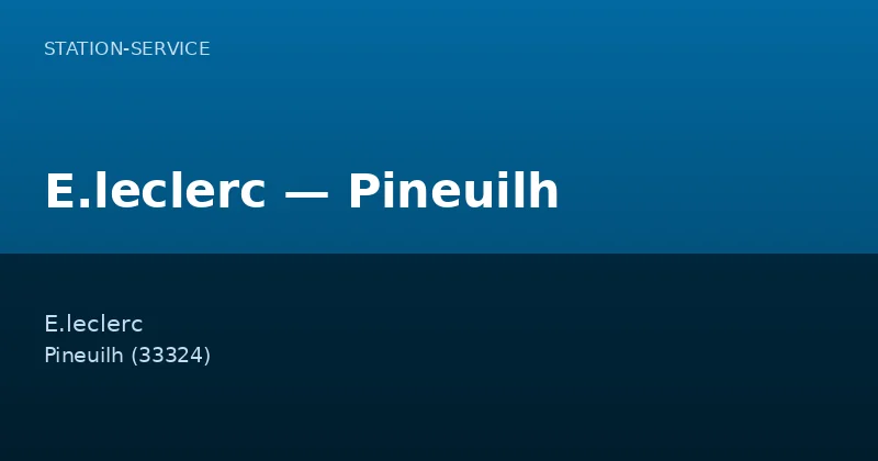 E.leclerc — Pineuilh