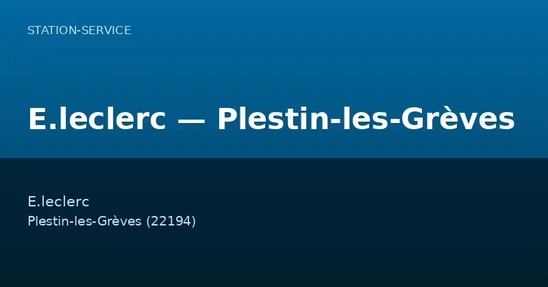 E.leclerc — Plestin-les-Grèves