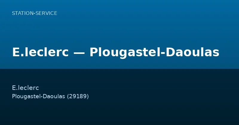 E.leclerc — Plougastel-Daoulas