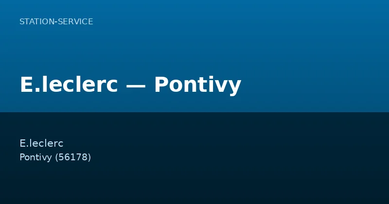 E.leclerc — Pontivy