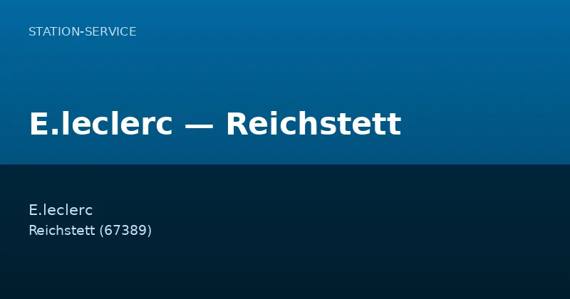 E.leclerc — Reichstett