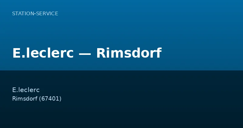 E.leclerc — Rimsdorf