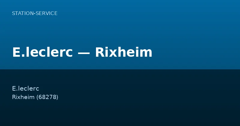 E.leclerc — Rixheim