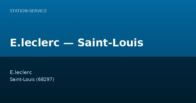 E.leclerc — Saint-Louis