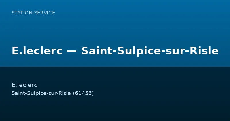 E.leclerc — Saint-Sulpice-sur-Risle