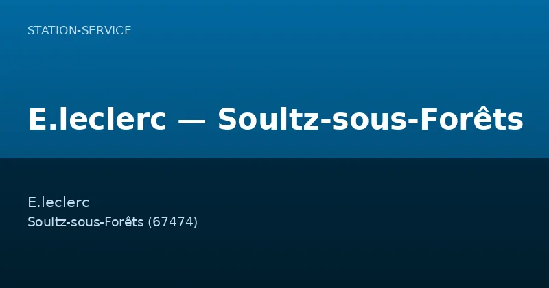 E.leclerc — Soultz-sous-Forêts