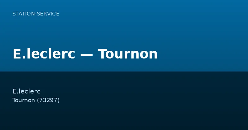 E.leclerc — Tournon