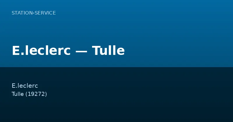 E.leclerc — Tulle