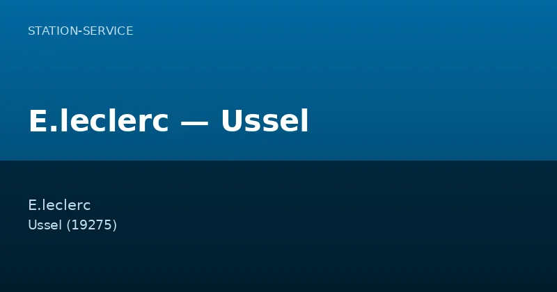 E.leclerc — Ussel