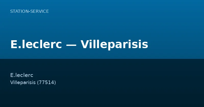 E.leclerc — Villeparisis