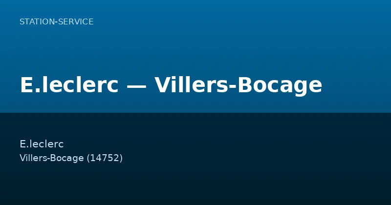 E.leclerc — Villers-Bocage