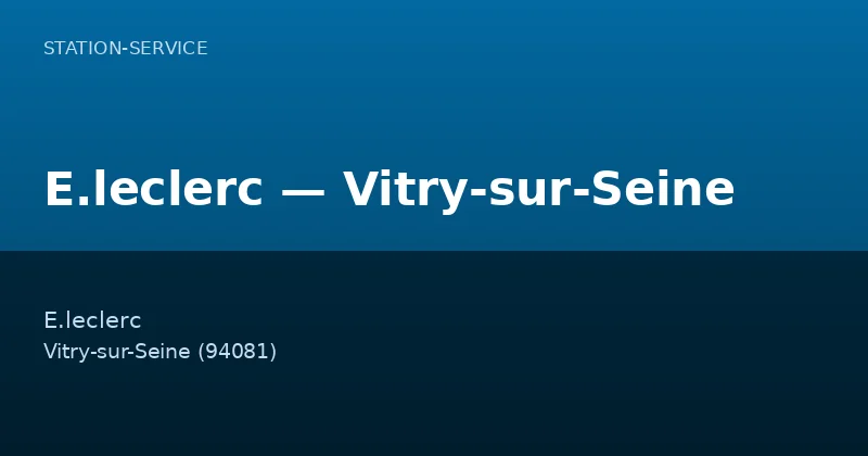 E.leclerc — Vitry-sur-Seine