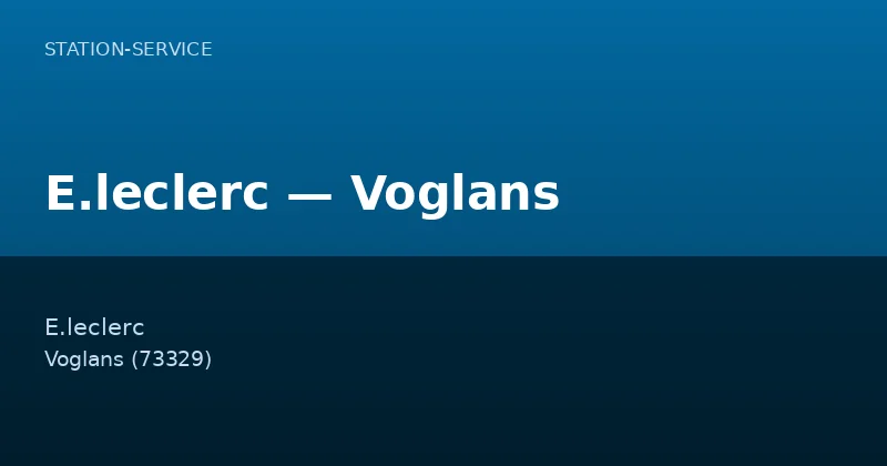 E.leclerc — Voglans