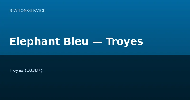 Elephant Bleu — Troyes