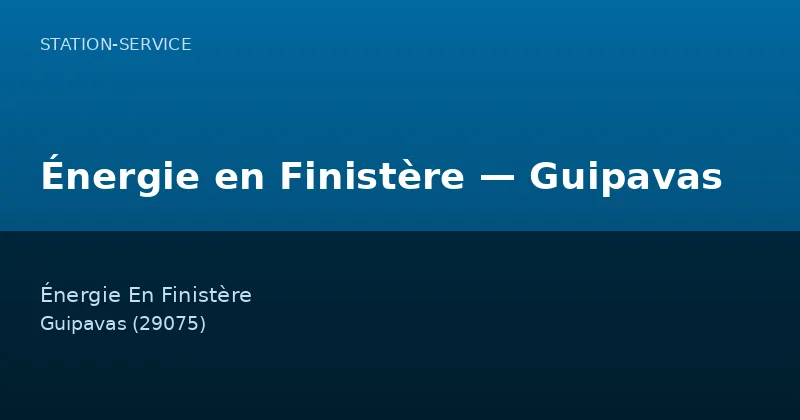 Énergie en Finistère — Guipavas