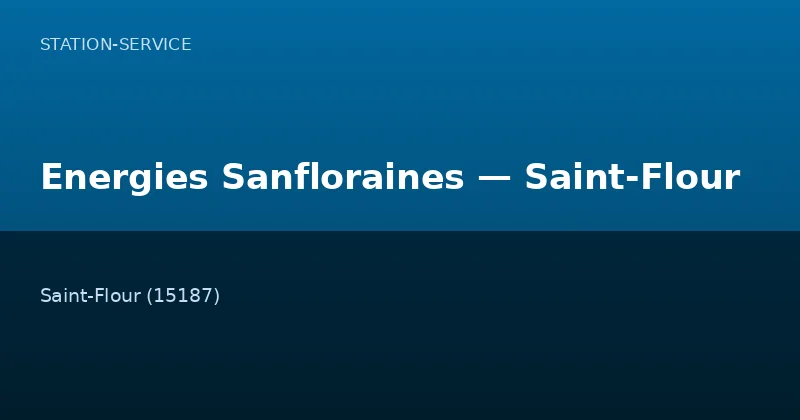 Energies Sanfloraines — Saint-Flour