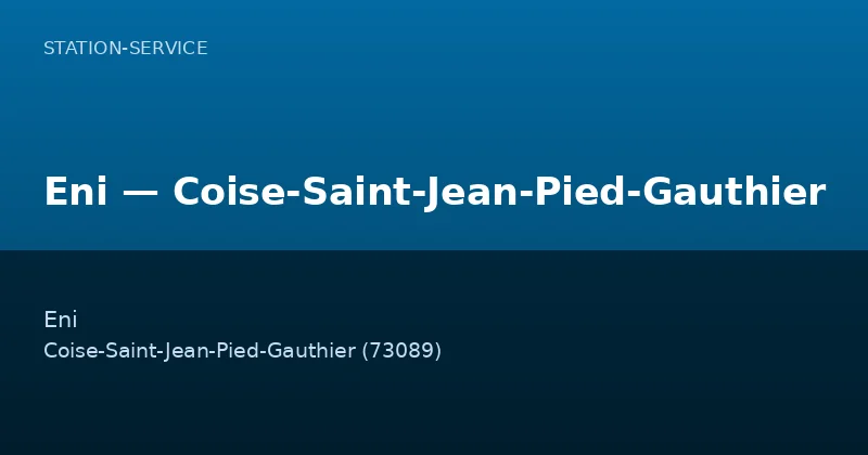 Eni — Coise-Saint-Jean-Pied-Gauthier