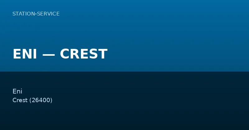 ENI — CREST