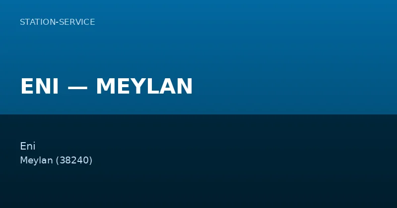 ENI — MEYLAN