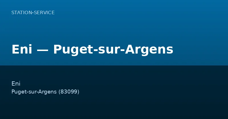 Eni — Puget-sur-Argens
