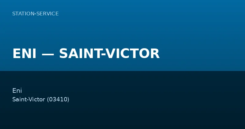 ENI — SAINT-VICTOR