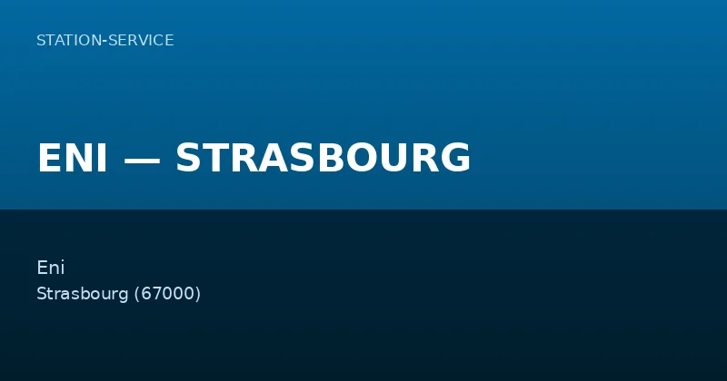 ENI — STRASBOURG