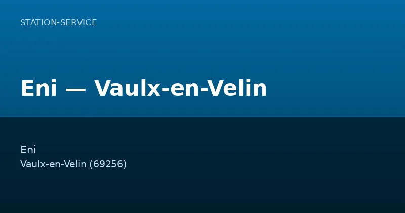 Eni — Vaulx-en-Velin