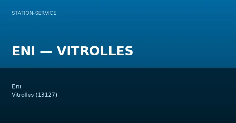 ENI — VITROLLES