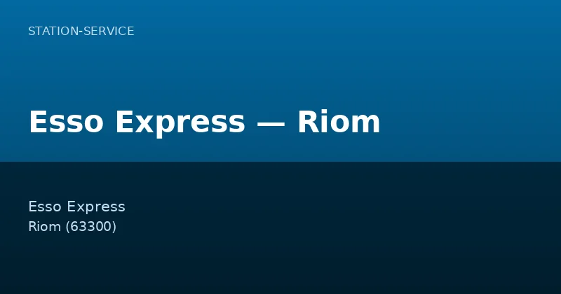 Esso Express — Riom