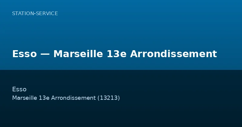 Esso — Marseille 13e Arrondissement