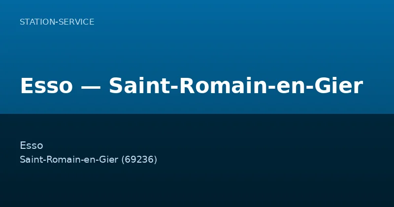 Esso — Saint-Romain-en-Gier