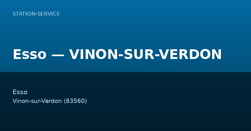 Esso — VINON-SUR-VERDON