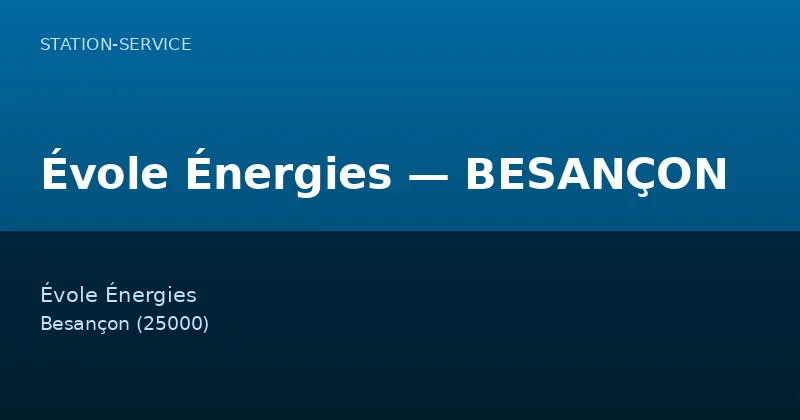 Évole Énergies — BESANÇON