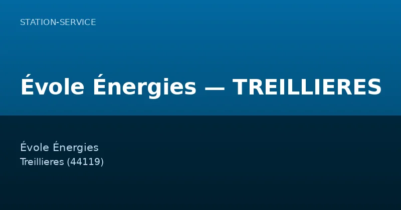 Évole Énergies — TREILLIERES