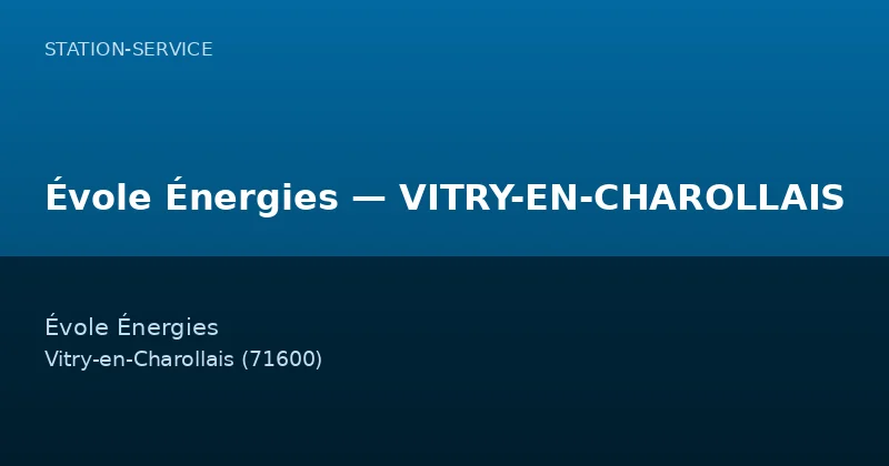 Évole Énergies — VITRY-EN-CHAROLLAIS
