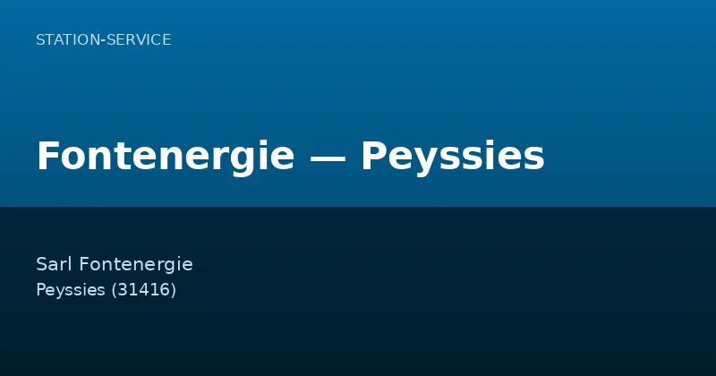 Fontenergie — Peyssies