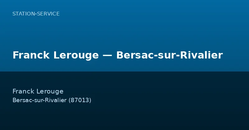 Franck Lerouge — Bersac-sur-Rivalier