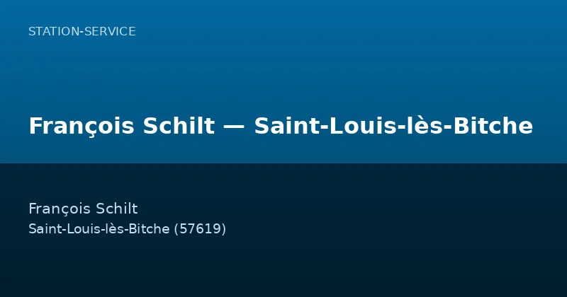 François Schilt — Saint-Louis-lès-Bitche