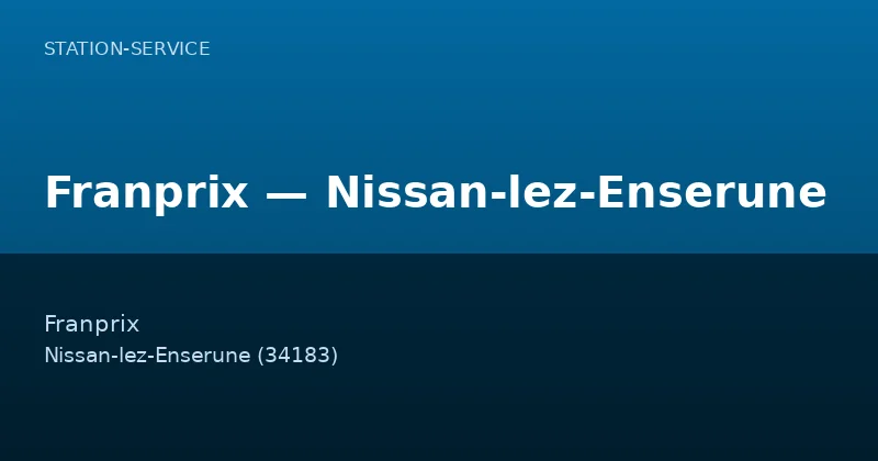 Franprix — Nissan-lez-Enserune