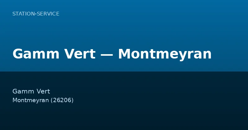 Gamm Vert — Montmeyran