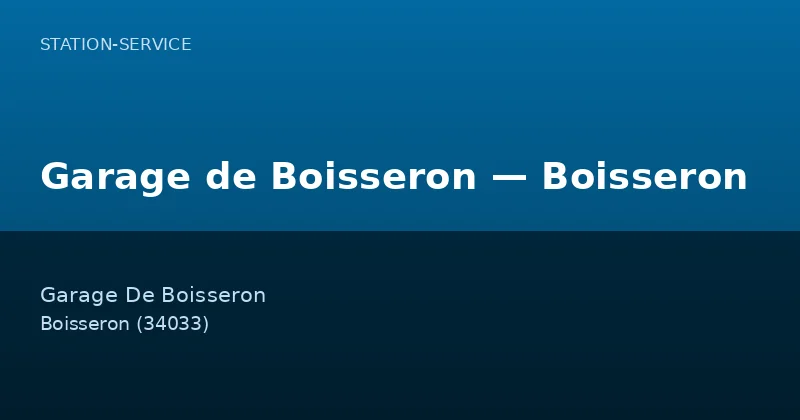 Garage de Boisseron — Boisseron